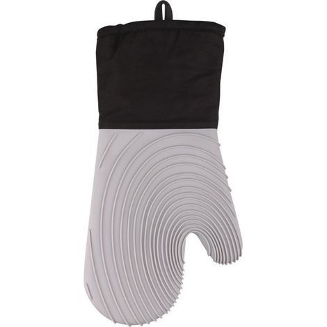 Silikon-ofenhandschuhe, Isoliert, Hitzebeständig, Für Backofen Und Mikrowelle, Dickes Baumwollfutter, Rutschfest, Handschutz, Grau