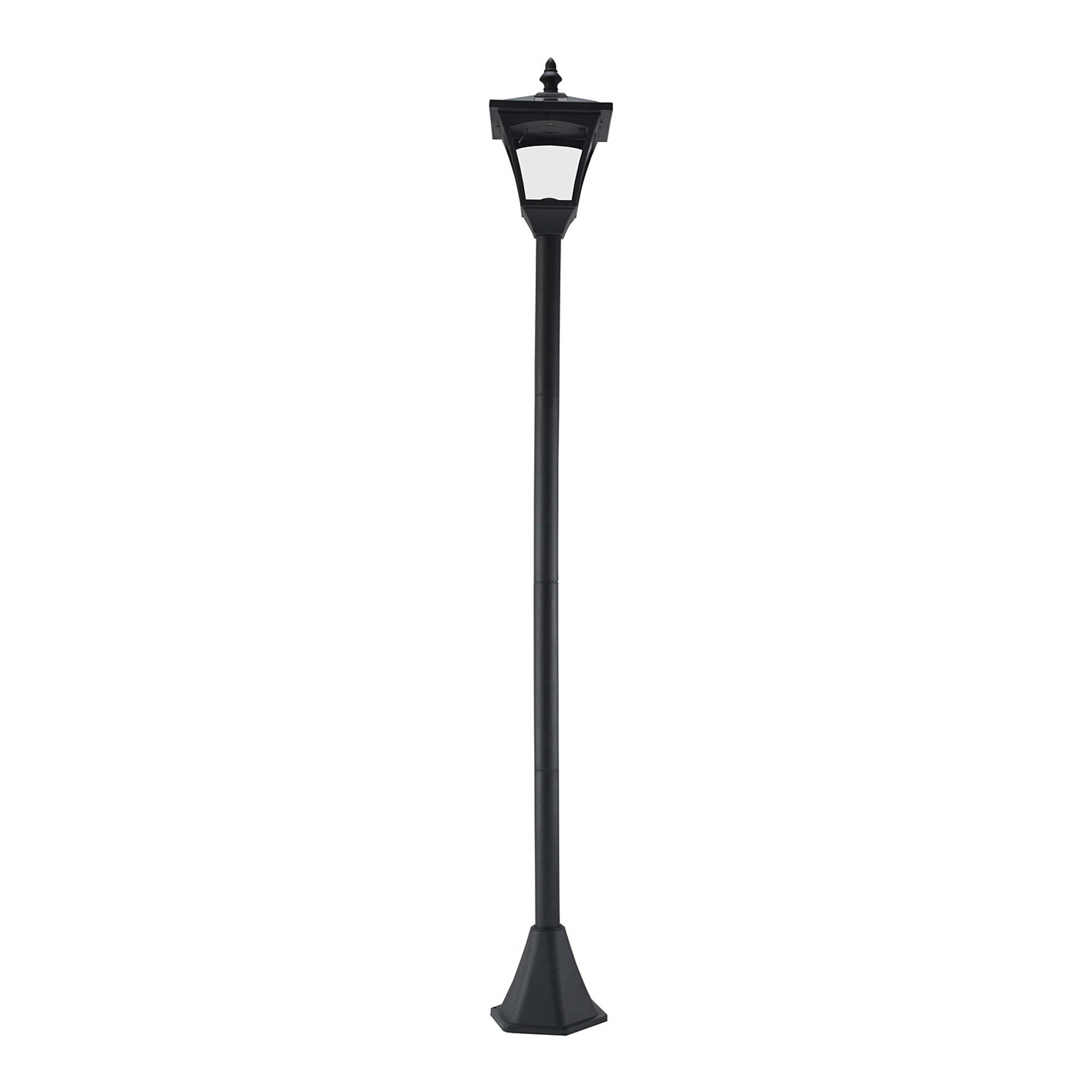 Solar-gartenlaterne Mit Led, 10 Lumen, Schwarz, 15x15x120 Cm