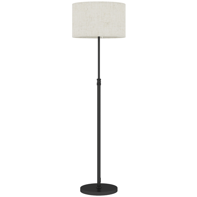 Stehlampe Mit Fernbedienung, Höhenverstellbar, Stoffschirm, Schwarz