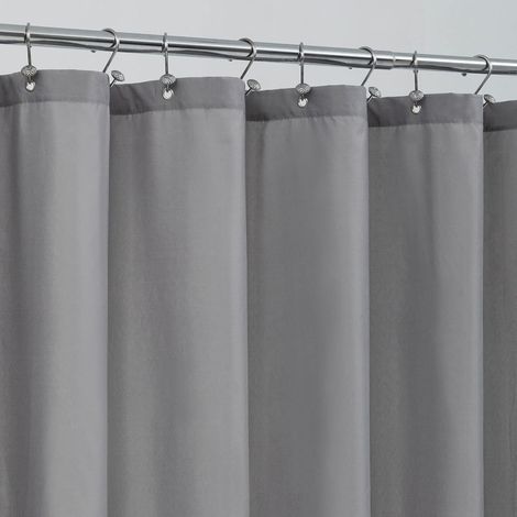 Wasserdichter Duschvorhang Aus Stoff, Weich Und Leicht, Maschinenwaschbar, 180 X 200 Cm, Grau