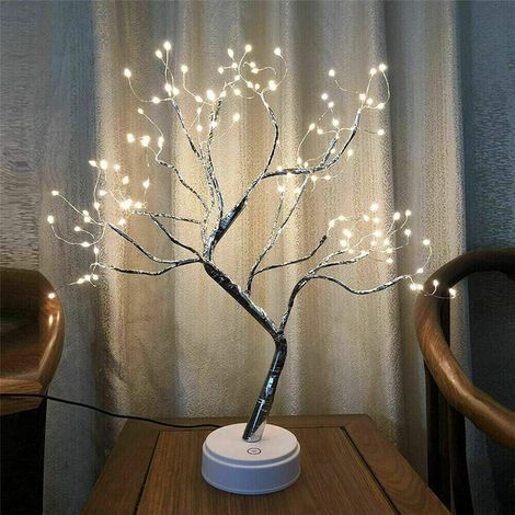 Weihnachtsbeleuchtung Für Birkenbäume, 108 Led-bonsai-baumlampe, Usb- Oder Batteriebetriebener Touch-schalter, Kupferdraht-astbeleuchtung Für Die Inneneinrichtung (warmweiß)