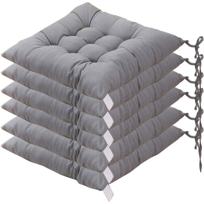 Set Mit 6 Weichen Stuhlkissen (40 X 40 Cm) Für Mehr Komfort Im Innenbereich Weich Und Strapazierfähig Für Den Täglichen Gebrauch Im Ganzen Haus.