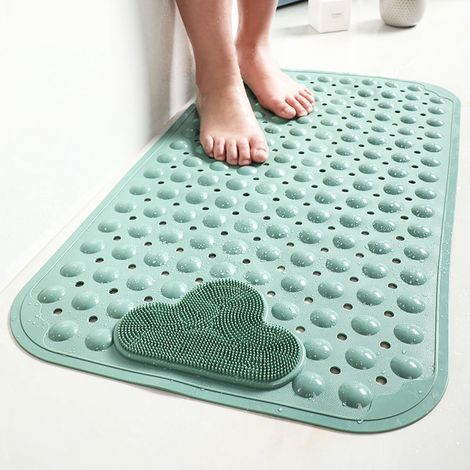 Rutschfeste Duschmatte 80 X 50 Cm, Rutschfeste Badematte Mit Saugnäpfen, Komfortable Massage-duschmatte, Duschmatte, Grün