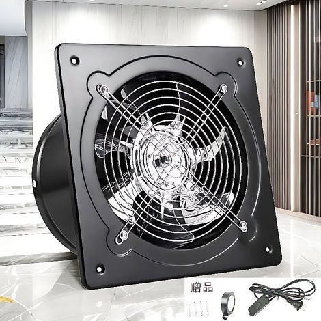 130-mm-abluftventilator – Wandventilator Aus Edelstahl – 20-w-kupfermotor – 140 M³/h Luftdurchsatz – Rückschlagventil