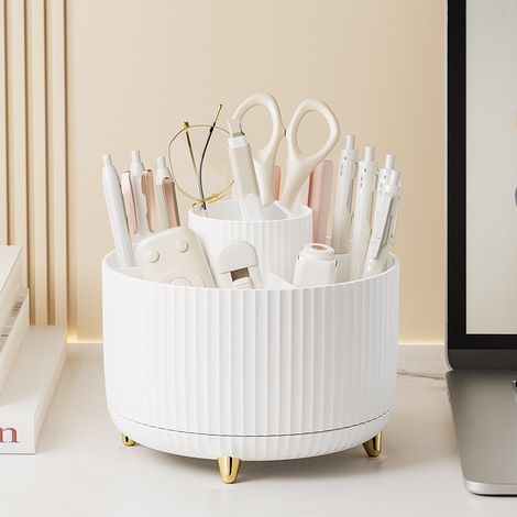 360° Drehbarer Stiftehalter, Schreibtisch-organizer Mit 5 Fächern Für Stifte, Künstlerbedarf Und Bürobedarf