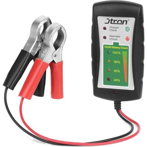 Debuns 12/24v Dc Autobatterietester Mit Led-lichtmaschine Für Auto, Motorrad, Lkw, Batterie