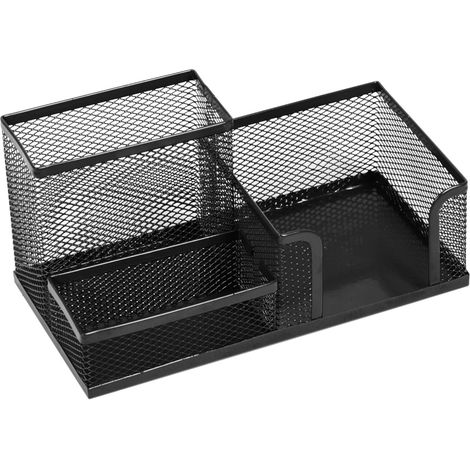 Schreibtisch-organizer, Stiftehalter, Stifteetui, Tisch-organizer Aus Metall, Schreibtischregal Mit Notizhalter, Schwarz