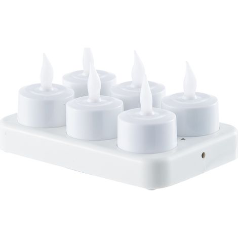 Set Mit 6 Wiederaufladbaren Led-teelichtern, Stimmungsvolle Beleuchtung Für Die Heimdekoration, Saisonale Dekoration Für Weihnachten Und Familienfeiern