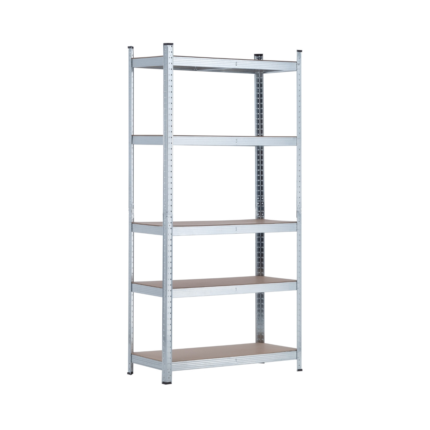 Modulares Metallregal Mit 5 Böden, Tragkraft 875 Kg, Silber, 90 X 40 X 180 Cm, 7house