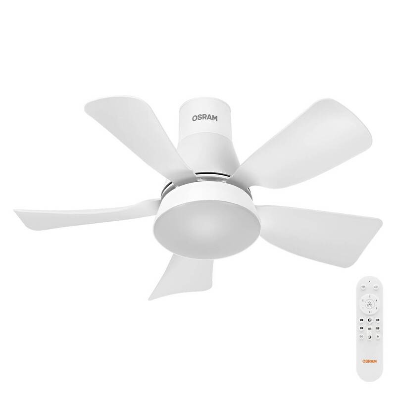 [neuwertig] B-ware Osram Deckenventilator Leste 445mm Led Ventilator Dimmbar Fernbedienung Weiß