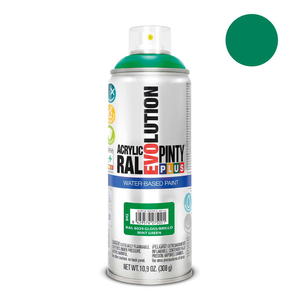 Sprühfarbe Pintyplus Evolution Auf Wasserbasis 520cc Ral 6029 Mintgrün