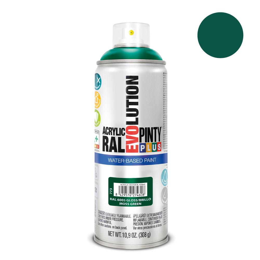 Sprühfarbe Pintyplus Evolution Auf Wasserbasis 520cc Ral 6005 Moosgrün