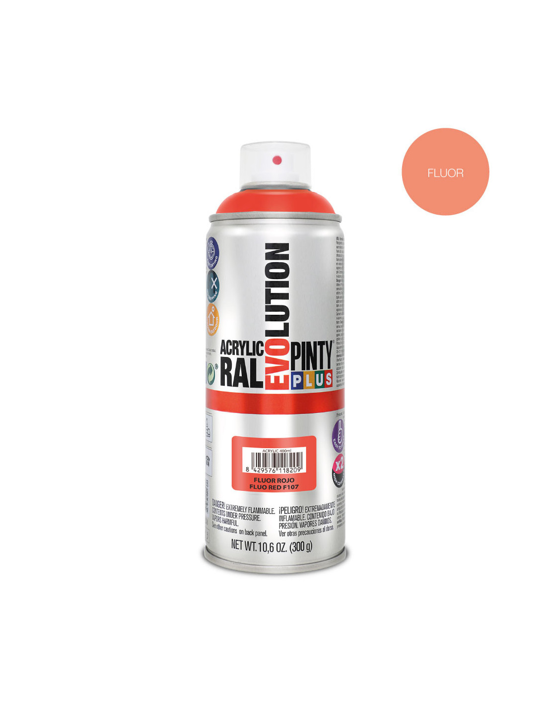 Pintyplus Evolution Aerosolfarbe 520cc Neonrot F107