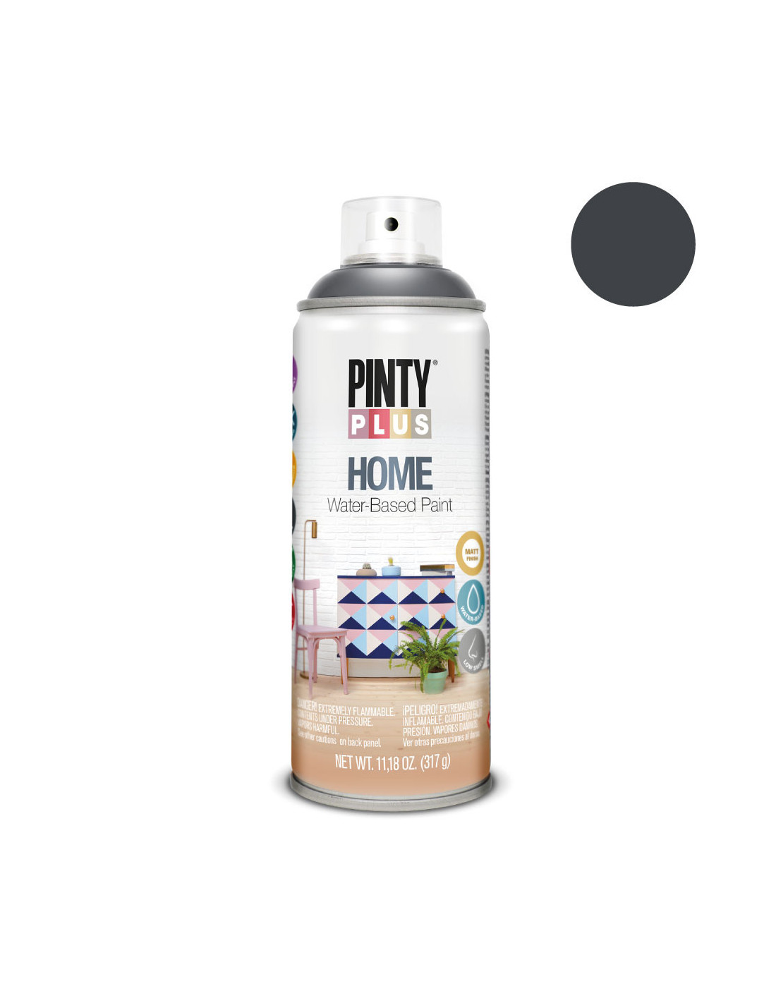 Pintyplus Home Schwarz Aerosolfarbe Hm438