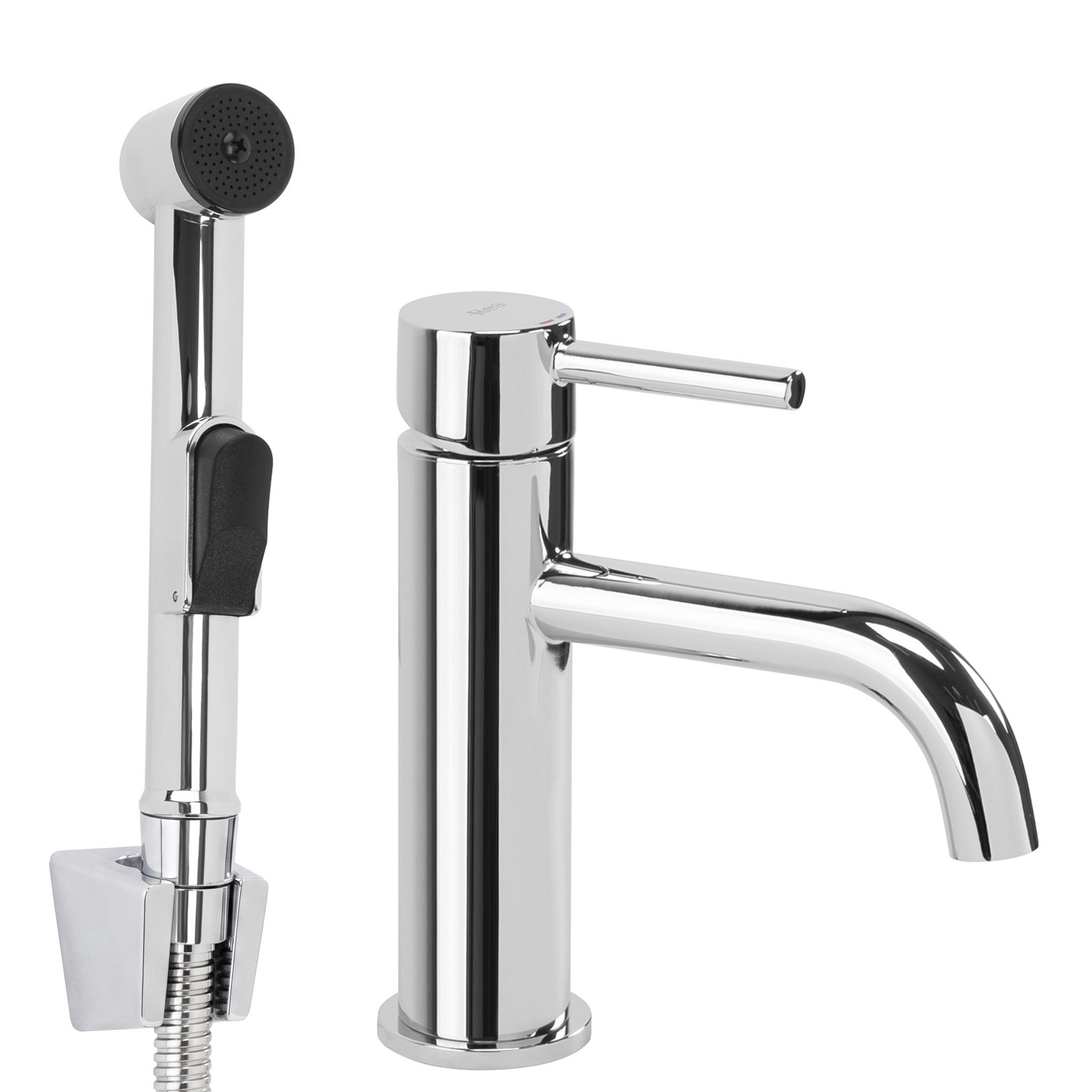 Rea Waschtischarmatur Mit Bidet-handbrause Lungo Chrome 12x4x17cm