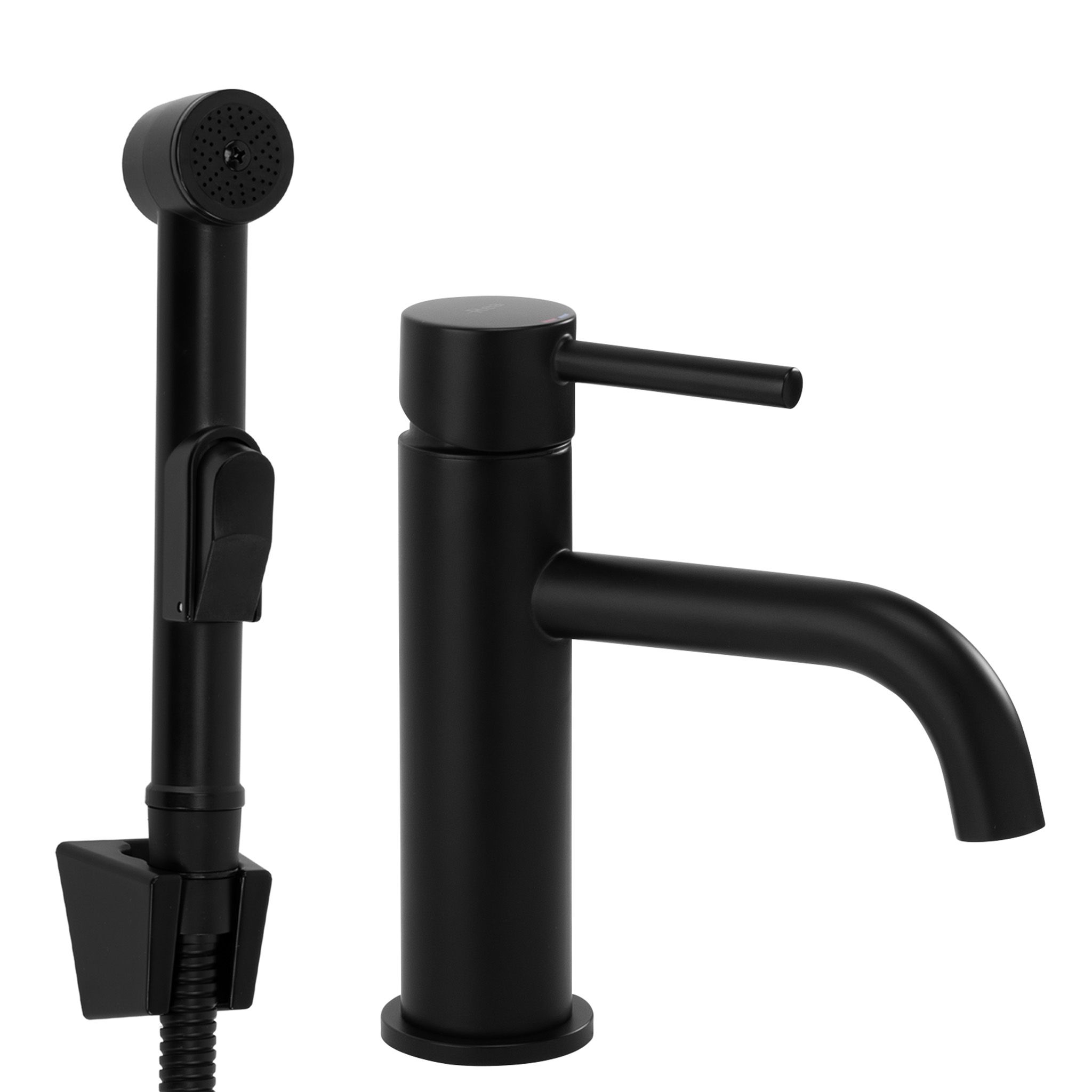 Rea Waschtischarmatur Mit Bidet-handbrause Lungo Black 12x4x17cm