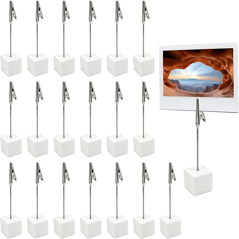 Packung Mit 20 Fotohalter-tischkarten (weiß)