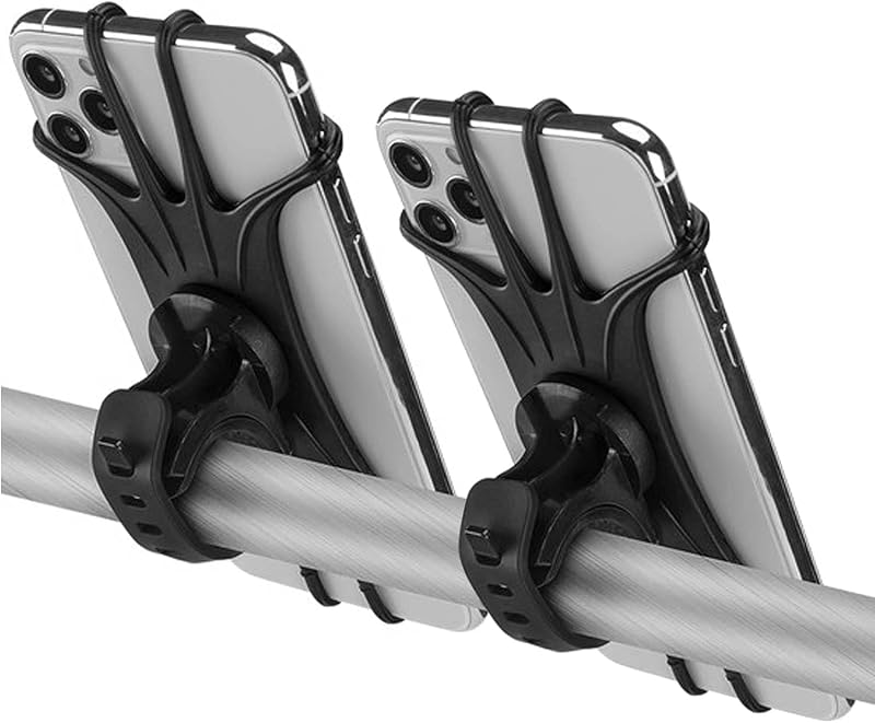 Kinizuxi 2er-pack Universal-motorrad-handyhalterung, 360° Drehbar, Vibrationsarm, Aus Silikon, Kompatibel Mit Iphone, Samsung Galaxy Und Anderen Geräten Mit Einer Größe Von 4,7–6,8 Zoll