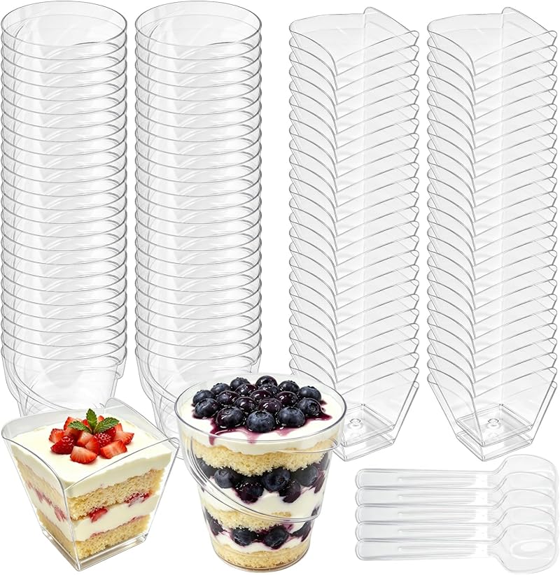 50 X Plastik-snackgläser
