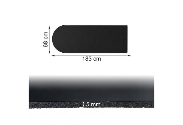 Relaxdays Yogamatte, 5 Mm Dick, 68 X 183 Cm, Mit Tragegurt, Rutschfest, Pu, Sportmatte Yoga, Pilates, Fitness, Schwarz