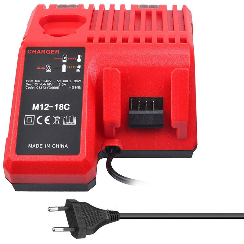M12-18c Li-ion-akku-ladegerät Für Milwaukee 12v 14,4v 18v Lithium-akku C1418c 48-11-1815/1828/1840 M18 M14 M12