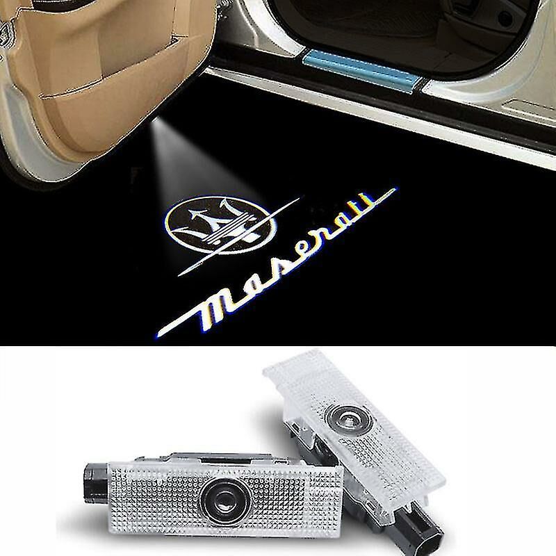 Crea – Begrüßungsleuchten Für Maserati Ghibli Levante Quattroporte – Led-laserprojektoren – Einfache Installation Ohne Bohren – 50.000 Stunden Lebensdauer