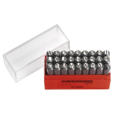 Schlagbuchstaben A - Z, 5mm, 27-teilig 292A.5