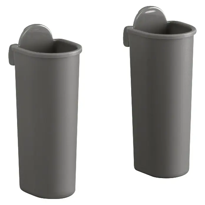 Elfa Garage+ by Kleinteileeinsatz Becher für Lochwand (L x B x H: 3 x 3,7 x 7,5 cm, Grau matt)