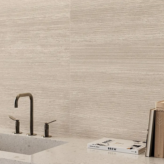 Atlas Concorde Solution Wandfliese Earthen (40 x 80 cm, Travertine, Matt)