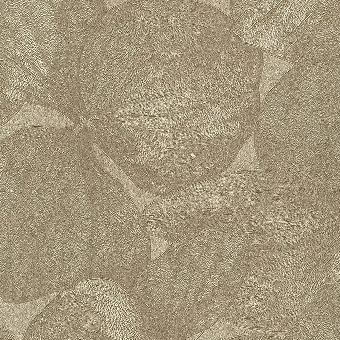 Rasch #followusaround Vliestapete (Gold, Floral, 10,05 x 0,53 m)