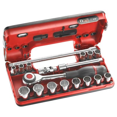 Steckschlüssel-Set 3/8" 6-Kant D-Box J.360DBOX112