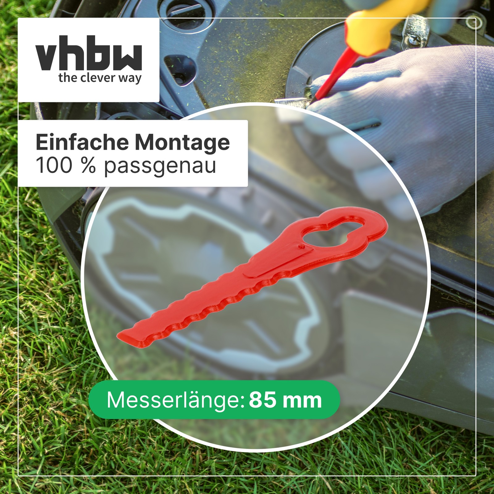 10 Messer Klingen für Florabest FAT 18 B2 - 95940 PA6 Rasentrimmer rot Bild 5