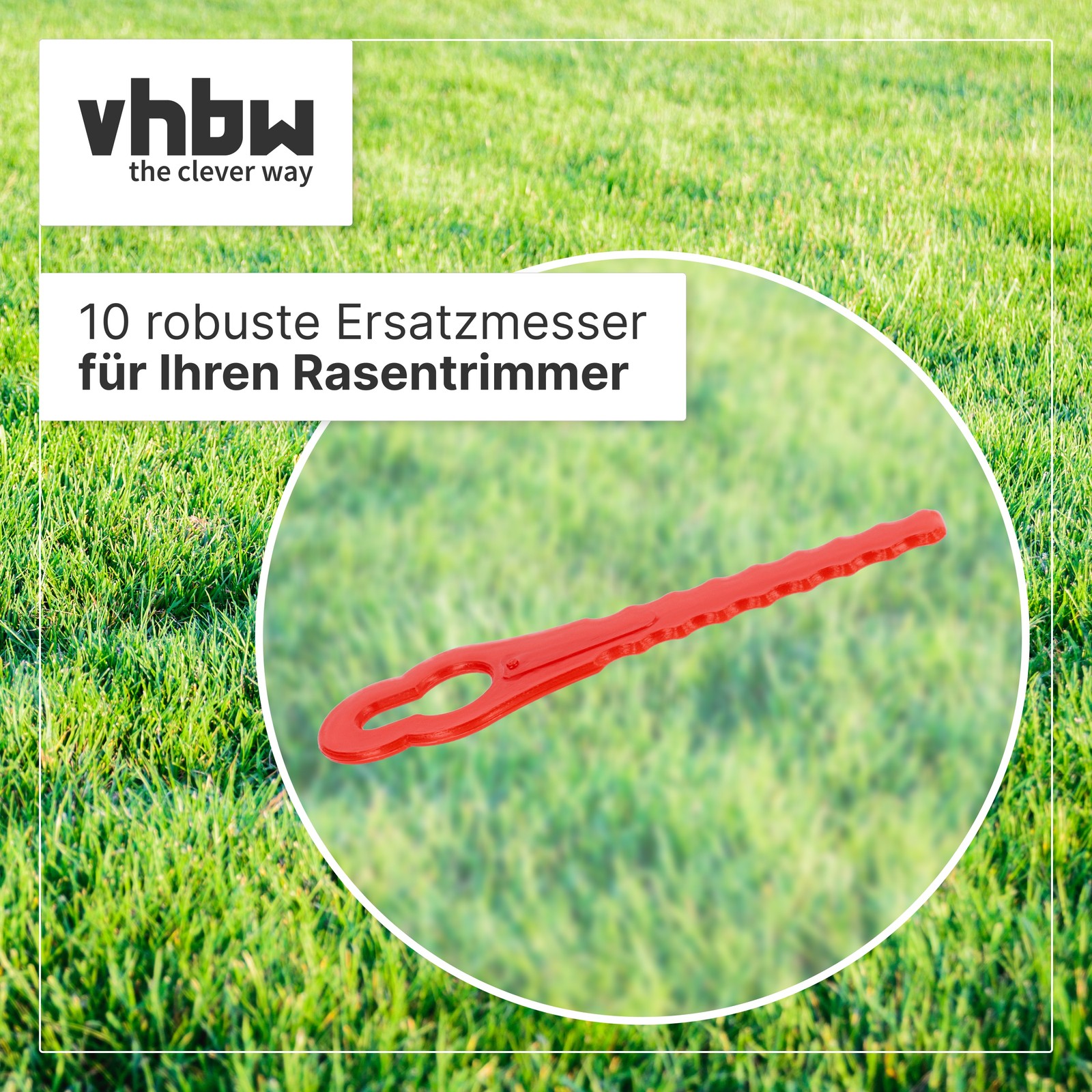 10 Messer Klingen für Florabest FAT 18 B2 - 95940 PA6 Rasentrimmer rot Bild 7