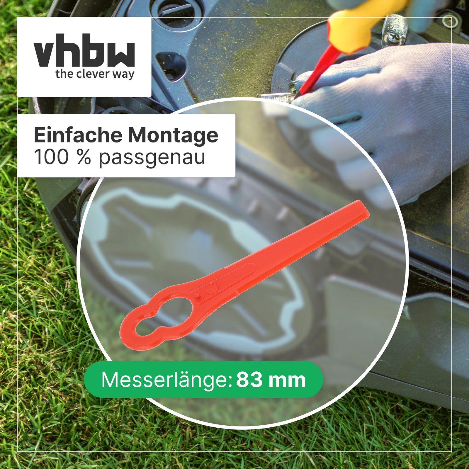 10 Messer Klingen für LawnMaster SB1501 Rasentrimmer rot Bild 4
