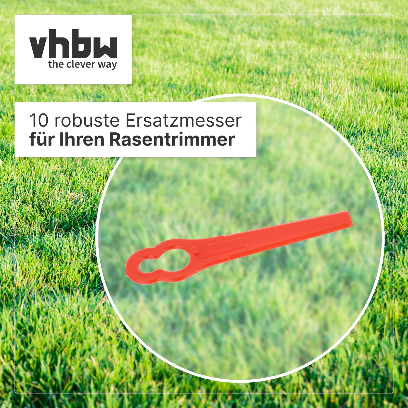 10 Messer Klingen für Florabest FRT A20 A1 FRT 20 A1 FRT 18 A1 Rasentrimmer rot Bild 3