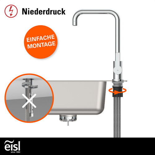 Eisl Spültischarmatur, »FUTURA«, Niederdruck, chromfarben - silberfarben Bild 3