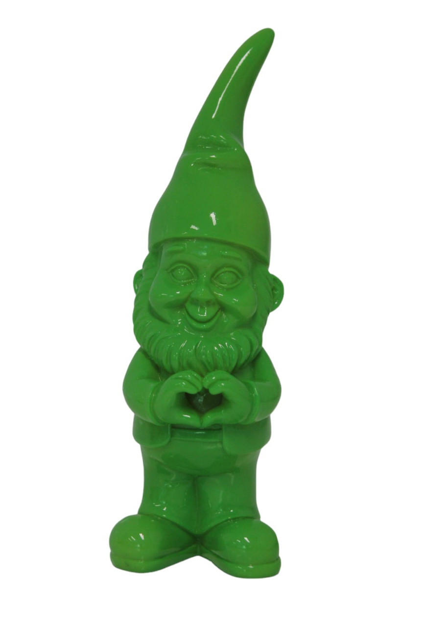 Figur Zwerg Herz unten 58cm, Polyresin 58 x 20 x 18 cm grün