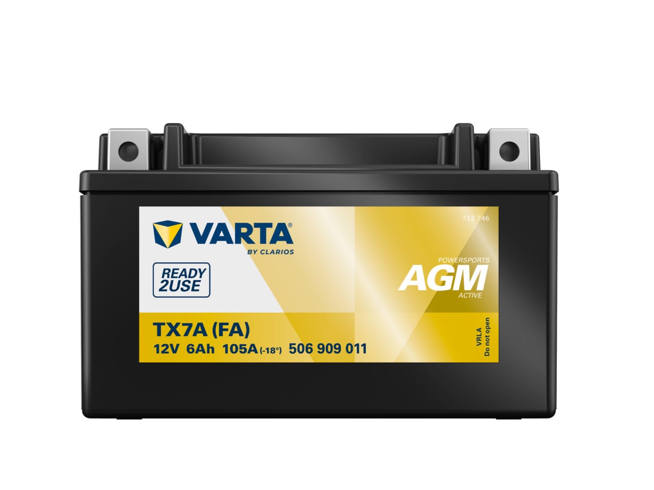 Varta Motorradbatterie 6Ah 105A YTX7A-4 506 909 009
