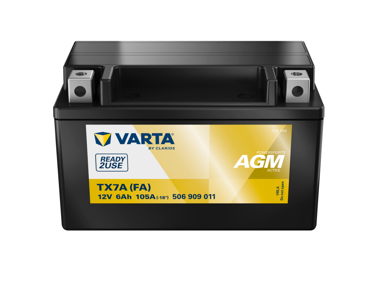 Varta Motorradbatterie 6Ah 105A YTX7A-4 506 909 009 Bild 2