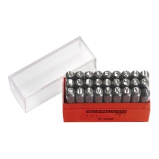 Schlagbuchstaben A - Z, 6mm, 27-teilig 292A.6