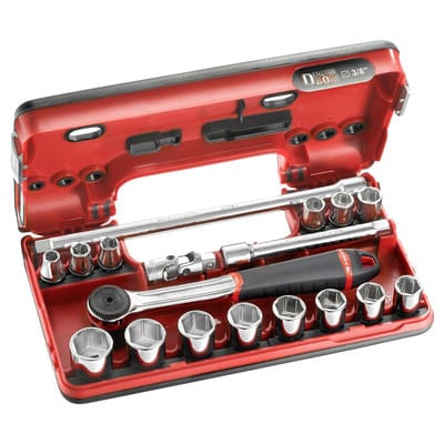 Steckschlüssel-Set 3/8" D-Box, 18-teilig J.161DBOX1