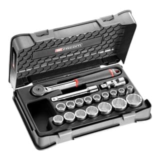 Steckschlüssel-Set 1/2" S.161B, 19-teilig S.161-2P12