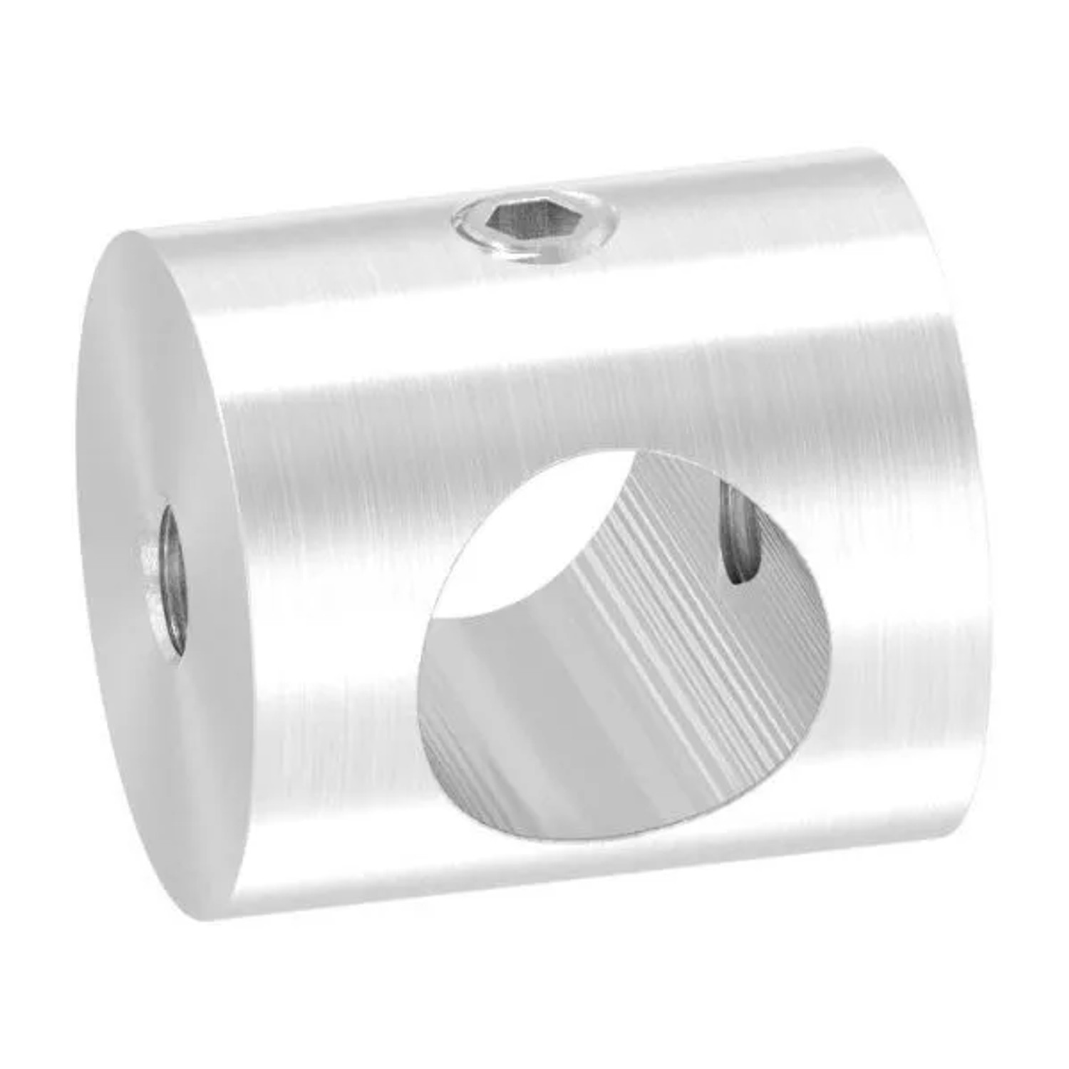 FeNau Querstabhalter Edelstahl V2A Bohrung Ø 12,2 mm Für Querstab Ø 12 mm Geschliffen Korn 240