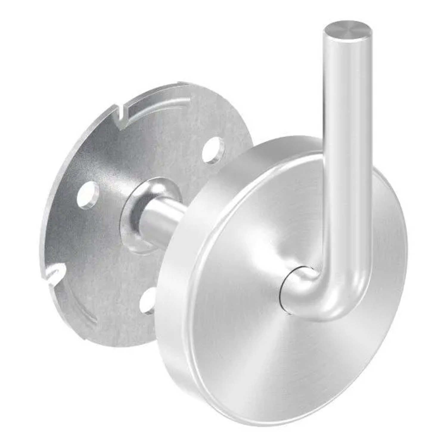 FeNau Handlaufhalter V4A Ronde 70x4 mm Bügel 12 mm Wandabstand 75 mm Anschweißbar Rosette
