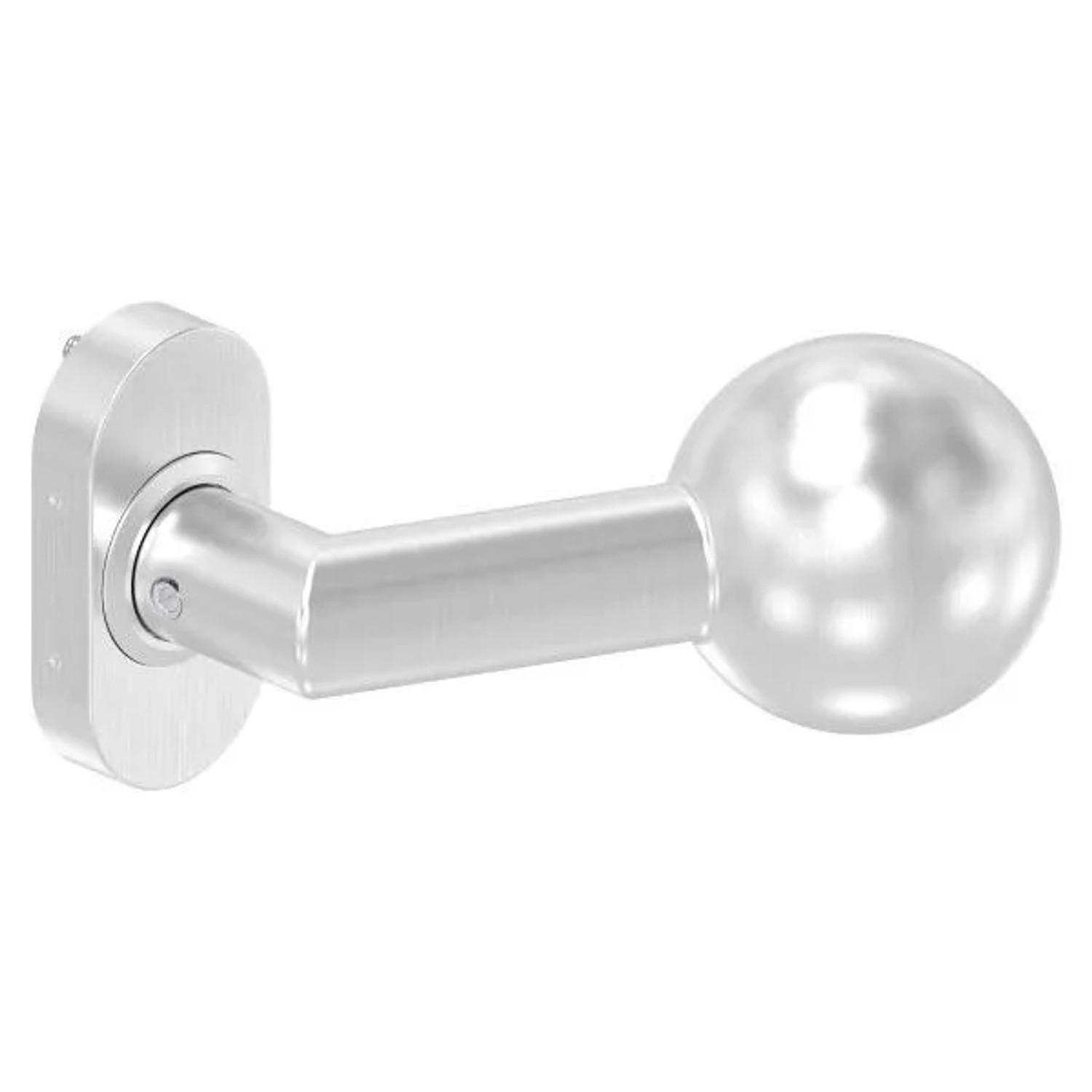 FeNau V2A Türdrücker Gekröpft Mit Kugel Ø 50 mm Drehbar