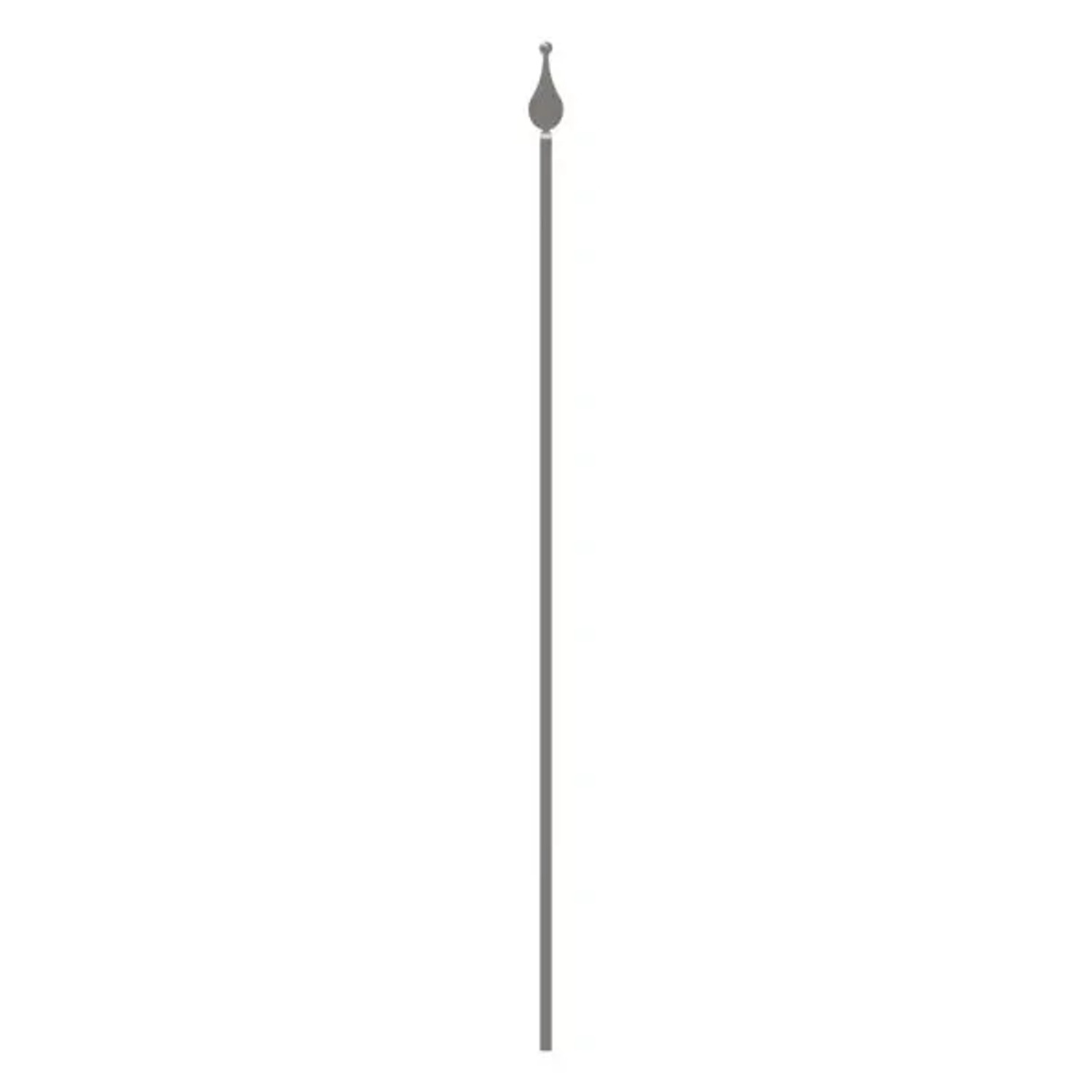 FeNau Zaunstab Stahl Roh 12 X 12 mm L = 1000 mm Mit Spitze Und Kugel