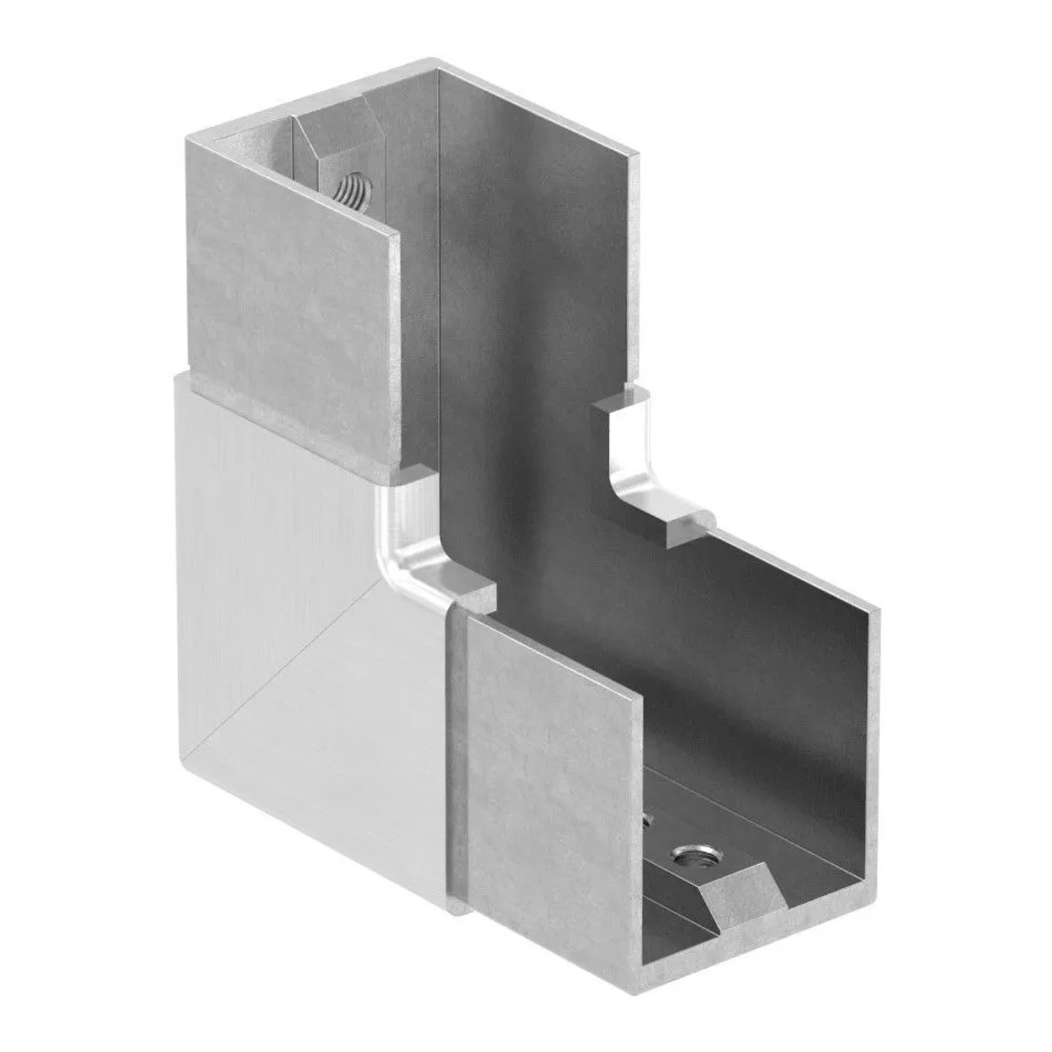 FeNau Eckbogen Edelstahl V4A Für Nutrohr 40 X 40 mm Vertikal