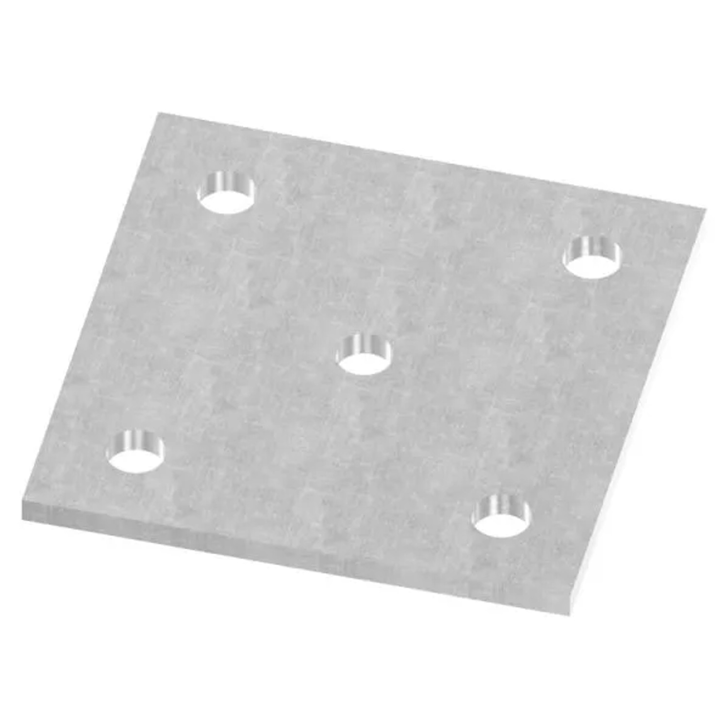 FeNau Ankerplatte Stahl Roh 120 X 120 X 6 mm Mit 4 Bohrungen Ø 11 mm Und Mittelloch Ø 12,5 mm