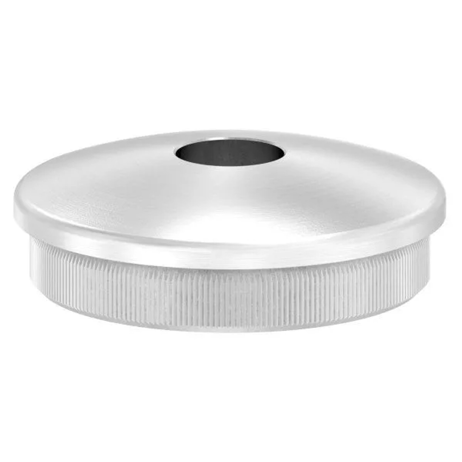 FeNau Einsteckkappe V2A Ø 48,3 mm Rohr 2,0 mm Wandstärke Mit Bohrung 12,1 mm Gewölbt