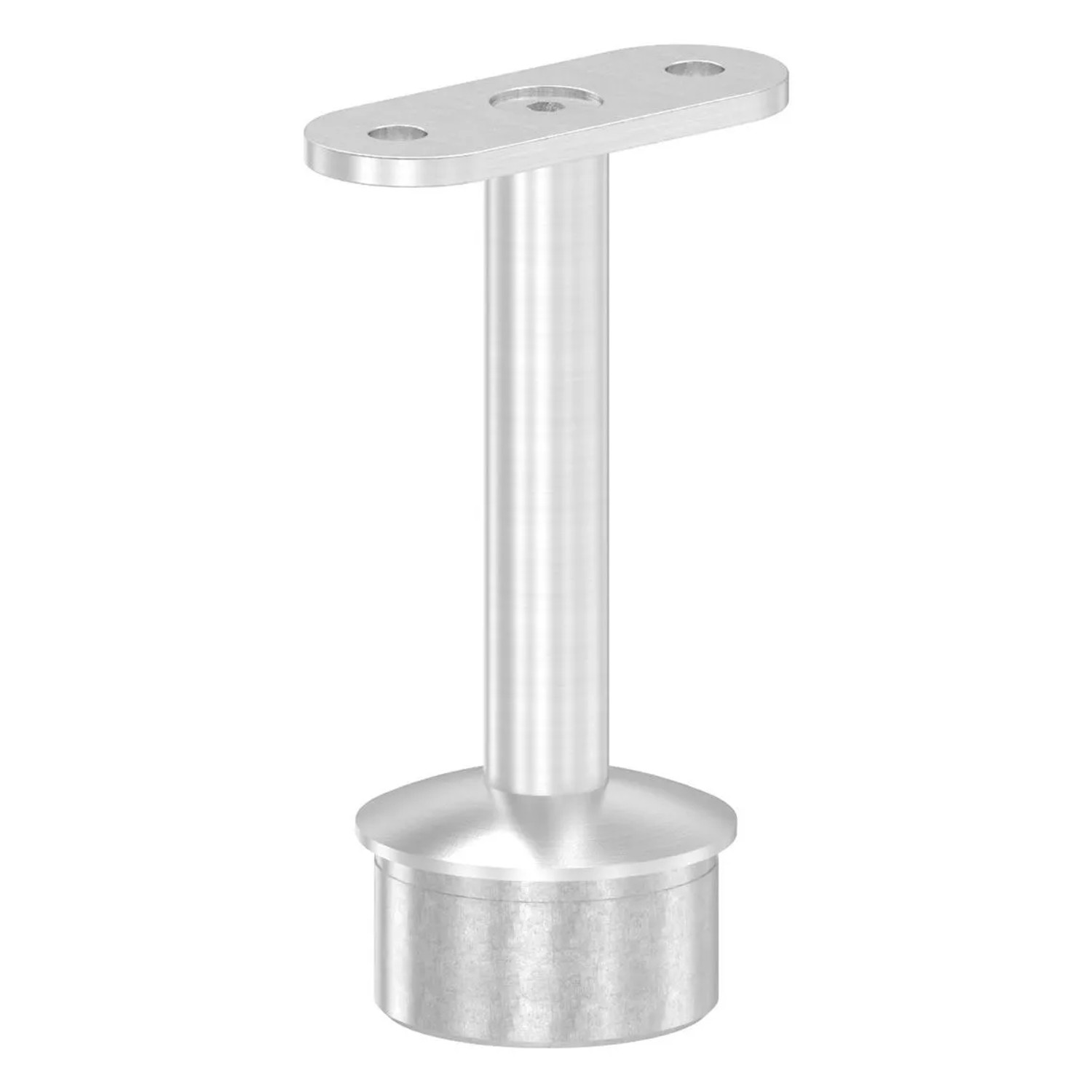 FeNau Rohrabschlussstopfen Mit Handlaufanschlussplatte Edelstahl V2A Ø 42,4 X 2,0 mm Flach